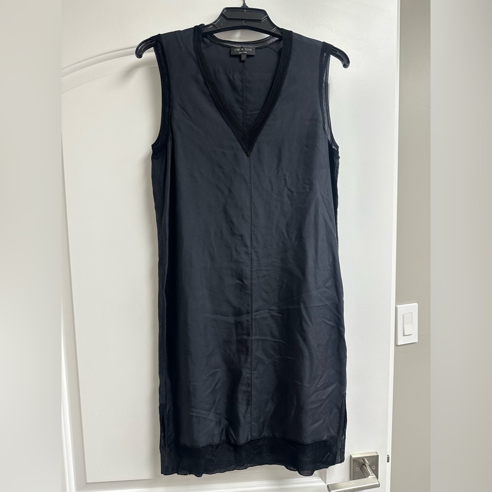 rag & bone Black Silk Mini Dress